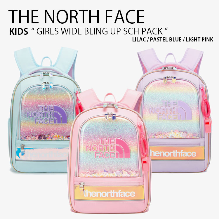THE NORTH FACE ノースフェイス キッズ リュック GIRLS WIDE BLING UP SCH PACK ガールズ ワイド ブリング  アップ スクール パック バッグ 子供用 NM2DQ03R/S/T