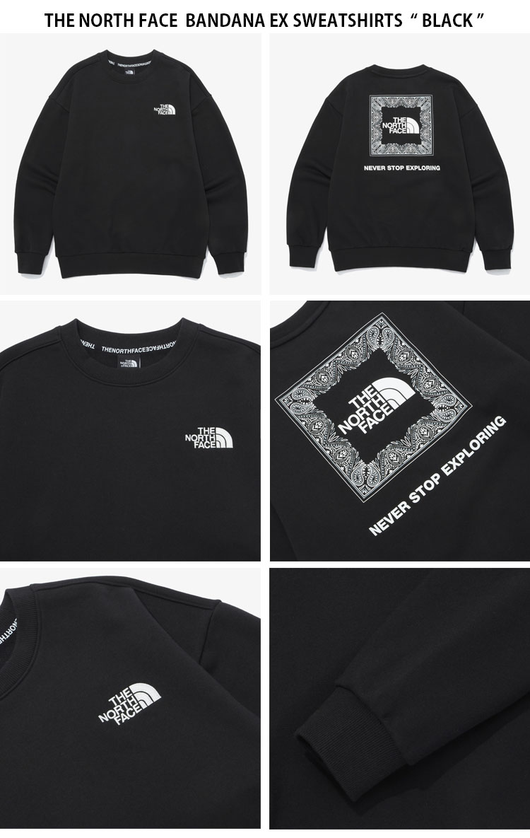 THE NORTH FACE ノースフェイス スウェット BANDANA EX SWEATSHIRTS バンダナ EX スウェットシャツ トレーナー  長袖 カットソー メンズ レディース NM5MN60A/B/C