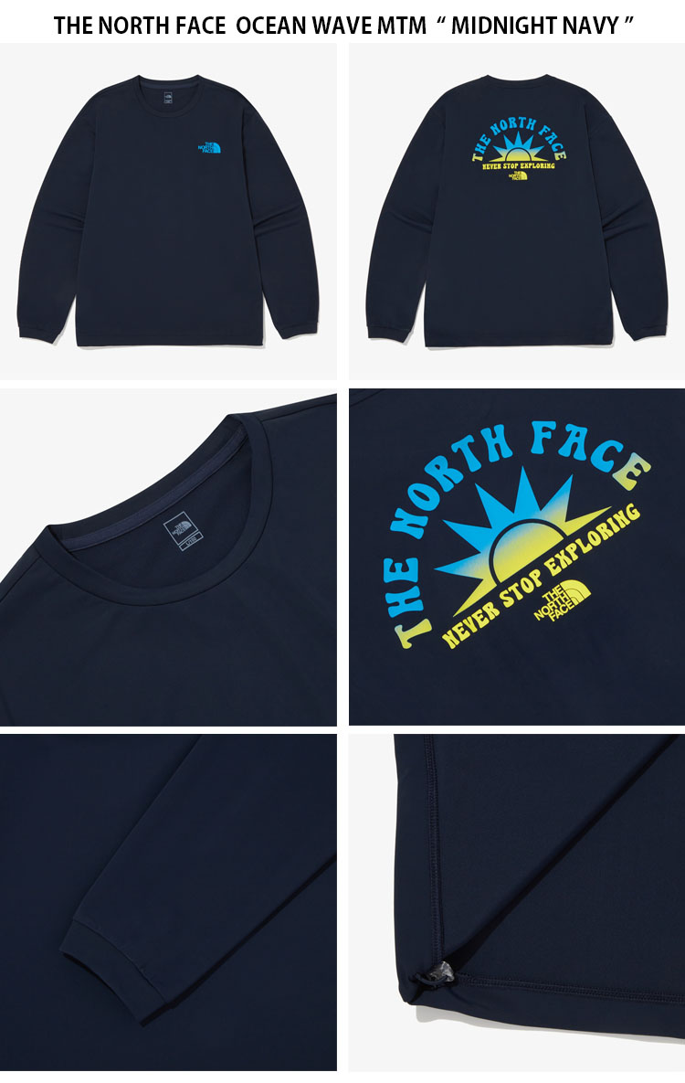 ★24SS【ノースフェイス】★OCEAN WAVE MTM スウェットシャツ★ THE NORTH FACE ノースフェイス ラッシュガード OCEAN WAVE MTM