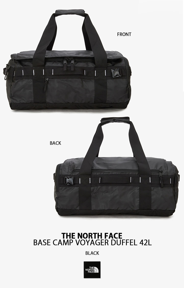 THE NORTH FACE ノースフェイス ボストンバッグ BASE CAMP VOYAGER DUFFEL 42L ドラムバッグ バックパック  旅行バッグ BLACK KHAKI 2WAY 42リットル NN2FP76A/B