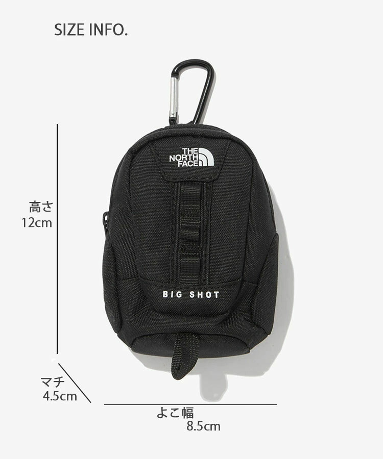 THE NORTH FACE ノースフェイス ミニポーチ MINI BIG SHOT POUCH カラビナ付きポーチ BLACK GRAY BEIGE  ポーチ スマホポーチ イヤホンポーチ NN2PP84 NN2PP13