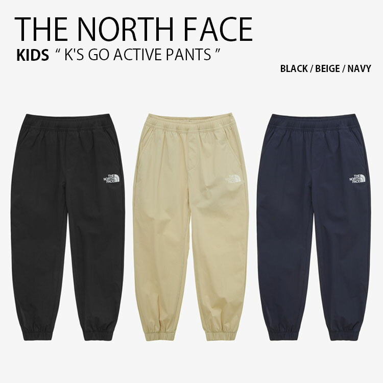 THE NORTH FACE ノースフェイス キッズ ジョガーパンツ K'S GO ACTIVE PANTS ゴー アクティブ パンツ イージーパンツ  ズボン 長ズボン ロゴ 子供用 NP6NP04S/T/U