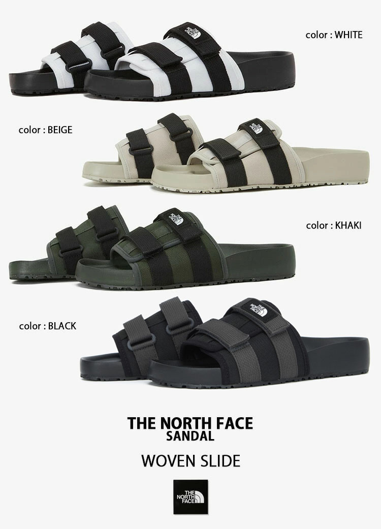 THE NORTH FACE ノースフェイス サンダル WOVEN SLIDE (EX) スライドサンダル サイズ調整 BLACK KHAKI  BEIGE WHITE ベルトサンダル ロゴ NS92Q22S/T/U NS98P04 : tnf-ns98p04 : セレクトショップ a-clo  - 通販 - Yahoo!ショッピング