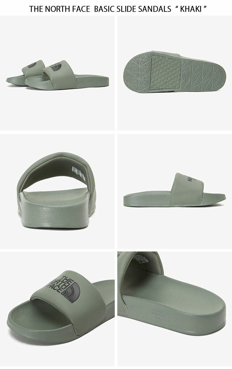 THE NORTH FACE ノースフェイス サンダル BASIC SLIDE スリッパ シャワーサンダル スライドサンダル BLACK CREAM  BLUE KHAKI オフィススリッパ NS98P05A/B/C/D