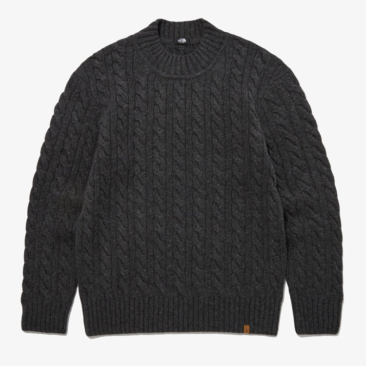 THE NORTH FACE ノースフェイス ニット MERINO WOOL CABLE SWEATER メリノ ウール ケーブル セーター 長袖 アイボリー グレー メンズ レディース NT7AP50A/B/C｜snkrs-aclo｜04