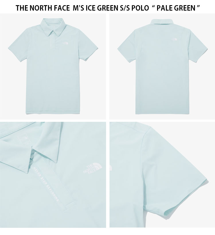 【THE NORTH FACE】★24AW★M'S ICEグリーン半そでポロTシャツ THE NORTH FACE ノースフェイス ポロシャツ M'S ICE GREEN S/S
