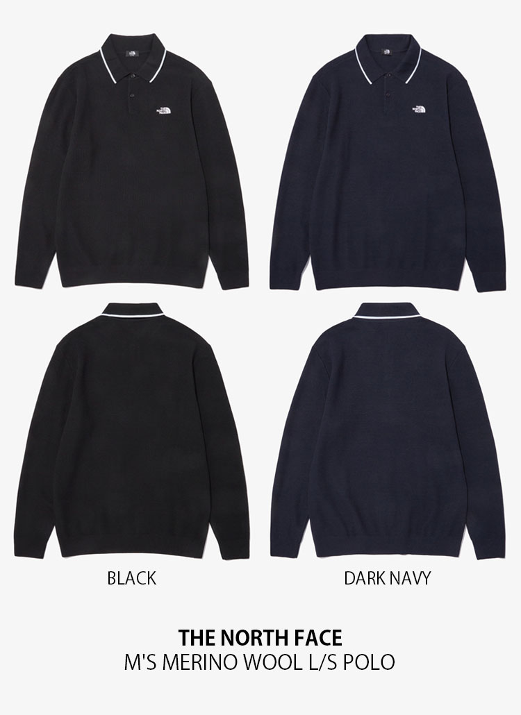 THE NORTH FACE ノースフェイス ポロシャツ M'S MERINO WOOL L/S