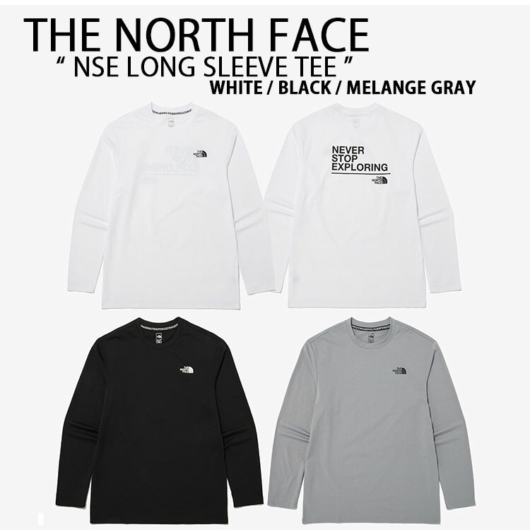 THE NORTH FACE ノースフェイス ロンT NSE L/SR/TEE 長袖Tシャツ Tシャツ ロングスリーブ バックプリント ロゴ  WHITE BLACK GRAY NT7TN60A/B/C