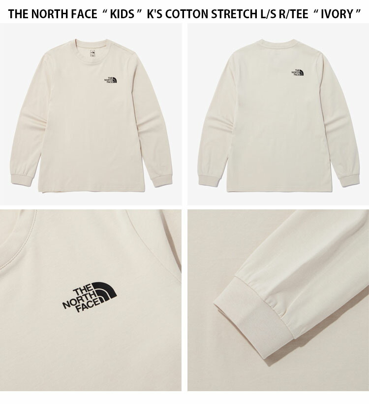 THE NORTH FACE ノースフェイス キッズ ロンT K'S COTTON STRETCH L/S R/TEE コットン ストレッチ  ロングスリーブ ティーシャツ 長袖 子供用 NT7TP01S/T/U/V