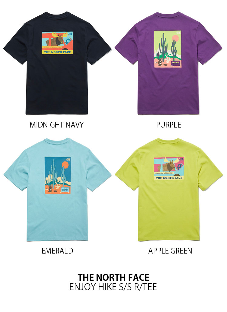 THE NORTH FACE RELEASE S/S R/TEE ノースフェイス Tシャツ 半袖 THE NORTH FACE ノースフェイス Tシャツ ENJOY HIKE S/S R/TEE