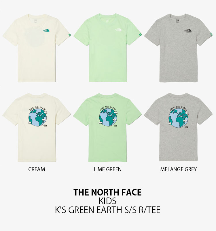新品3色セット◻️ノースフェイス コットン半袖 Tシャツ／キッズ140茶水色緑 新品タグ付◻️ノースフェイス 半袖 Tシャツ カットソー キッズ