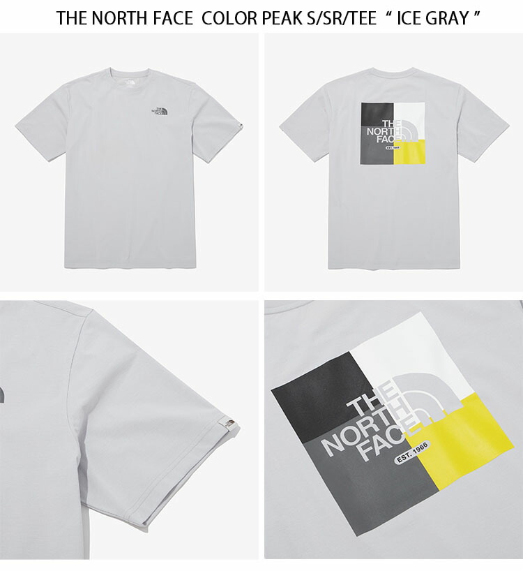 THE NORTH FACE ノースフェイス Tシャツ COLOR PEAK S/SR/TEE バッググラフィック ロゴ デザイン 半袖  ルーズフィット ゆったりサイズ NT7UP11J/K/L/M/N