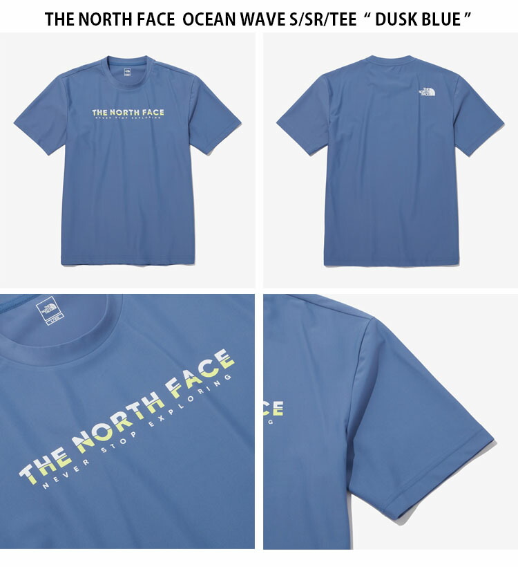 【THE NOTRH FACE】BLUE MARINE S/S R/TEE☆関税、送料込☆ THE NORTH FACE ノースフェイス ラッシュガード OCEAN WAVE S/SR