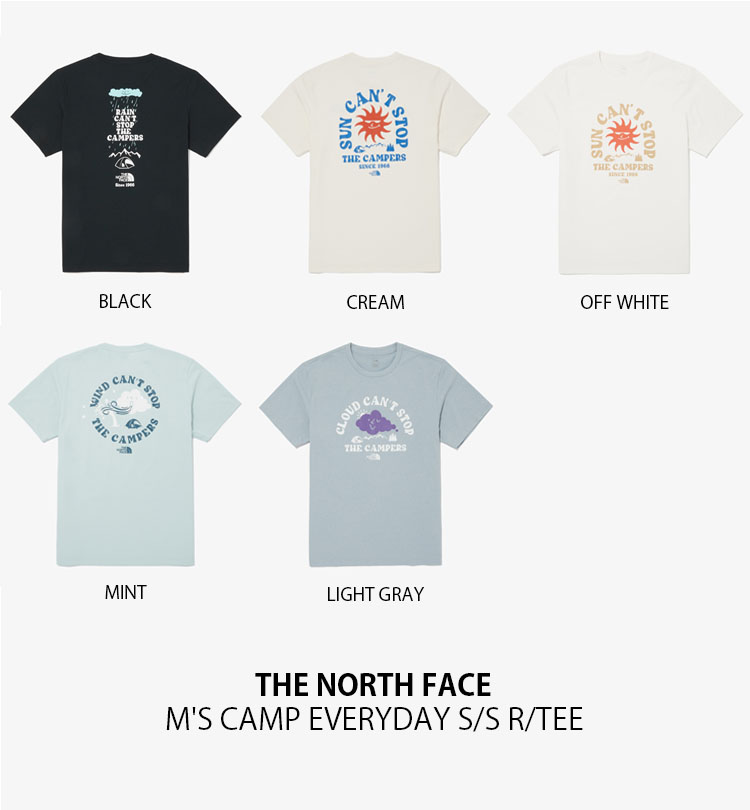 THE NORTH FACE ノースフェイス Tシャツ M'S CAMP EVERYDAY S