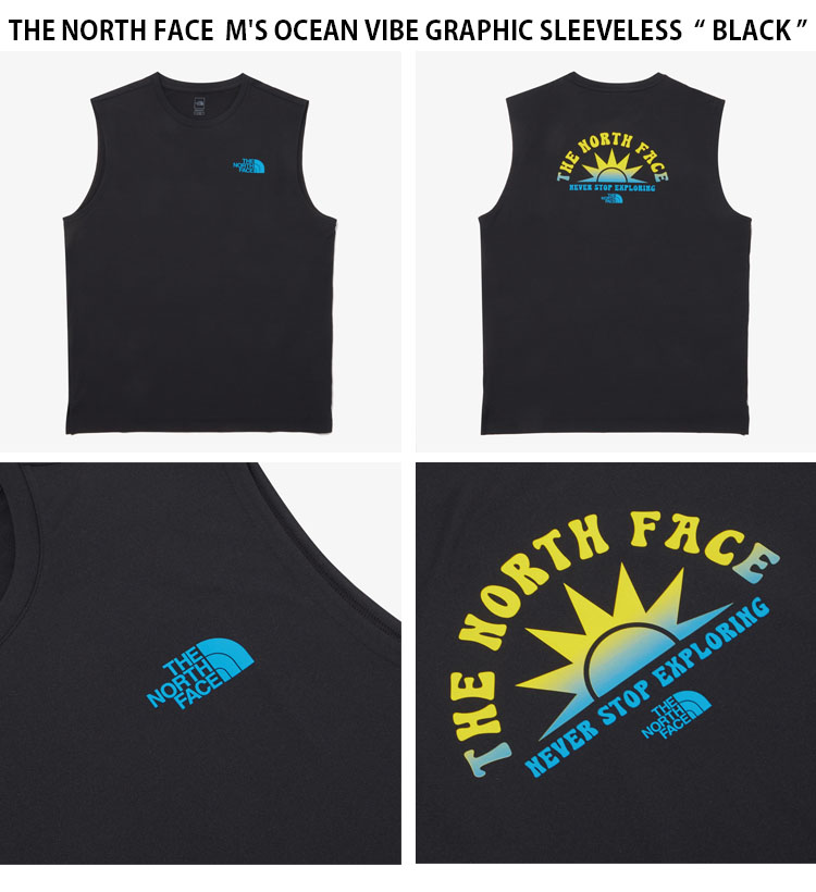 THE NORTH FACE ノースフェイス タンクトップ M'S OCEAN VIBE GRAPHIC SLEEVELESS グラフィック  スリーブレス ノースリーブ メンズ レディース NT7VQ26A/B/C