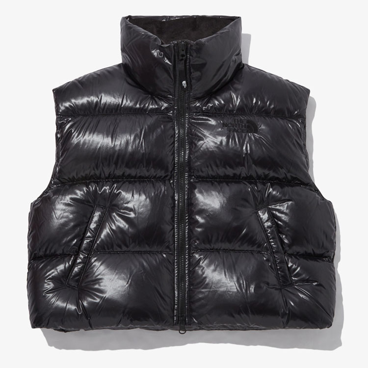 THE NORTH FACE ノースフェイス レディース ダウンベスト W'S GLOSSY DOWN VEST ウィメンズ グロッシー ダウン  ベスト ハイネック ロゴ 女性用 NV1DP81J/K/L