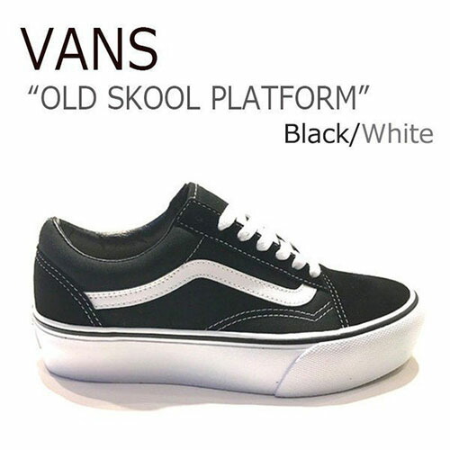 VANS スニーカー 厚底 OLDSKOOL PLATFORM BLACK WHITE