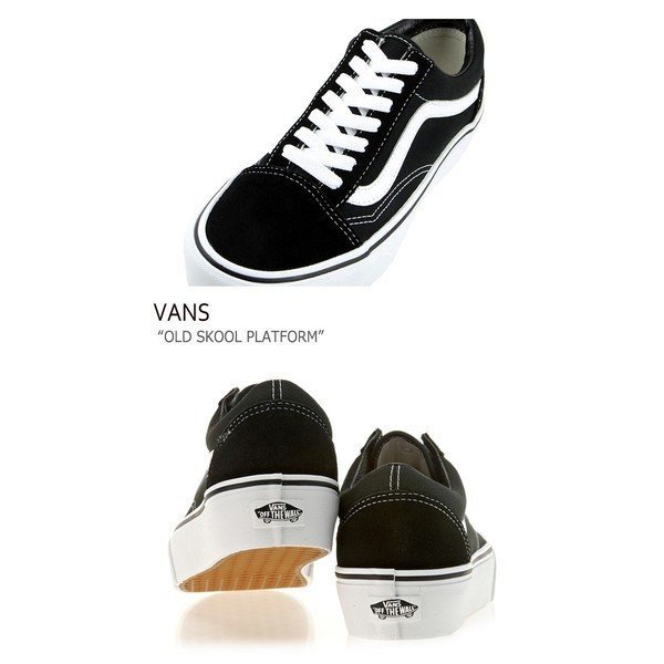 VANS スニーカー 厚底 OLDSKOOL PLATFORM BLACK WHITE