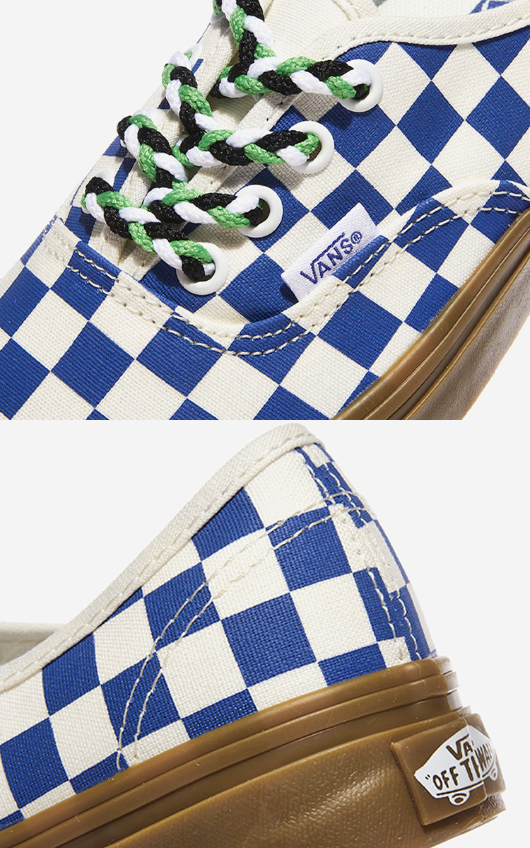 VANS バンズ スニーカー AUTHENTIC CHECKERBOARD BLUE WHITE VN0009PVY6Z オーセンティック  チェッカーボード ブルー ホワイト メンズ レディース 男性用 女性用