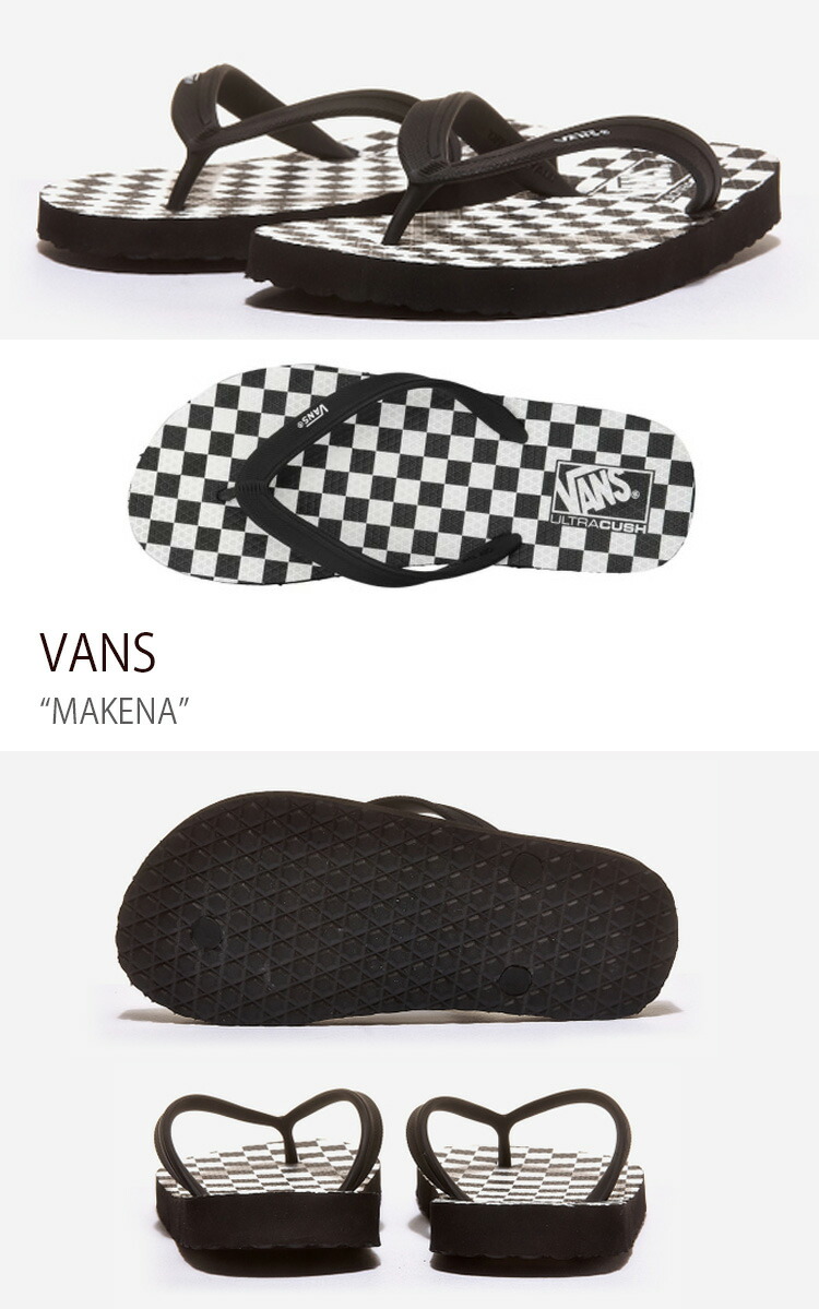 ★送料無料★ VANS MAKENA マケナスリッパサンダル VN0A3MTL5GU New VANS Mens MAKENA FLIP FLOPS VN0A3MTL5GU CHEKERBOARD US M