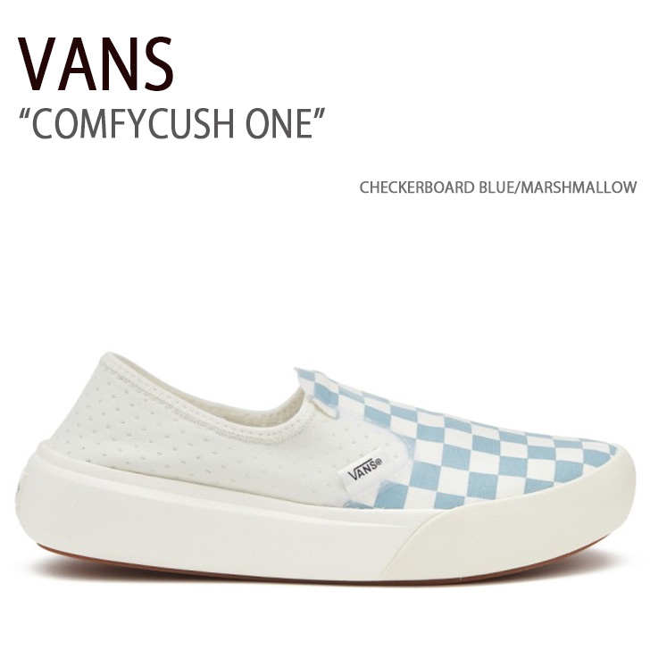 【Vans】 正規品★ Checkerboard Comfycush One Black New Vans ComfyCush One Checkerboard Black/Marshmallow Slip