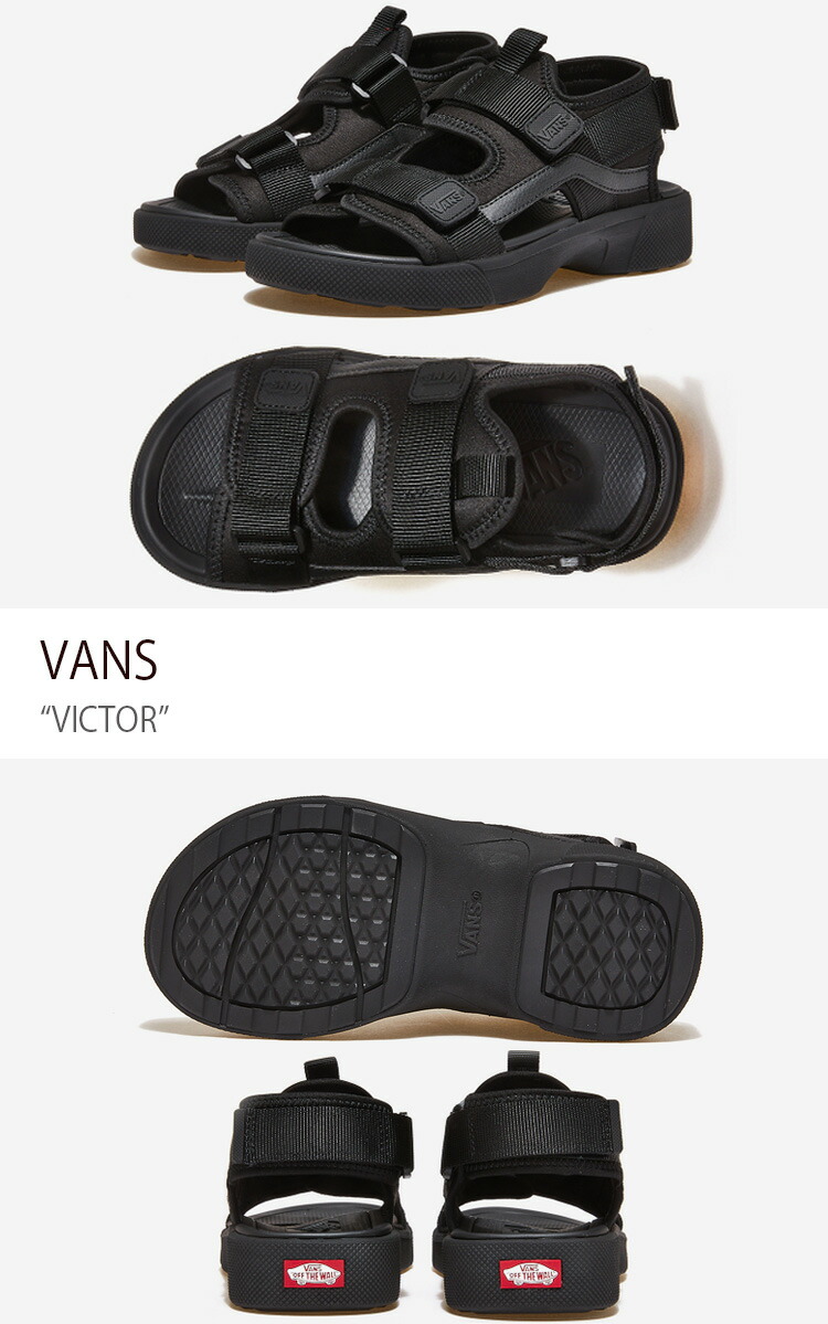 VANS バンズ サンダル VICTOR BLACK V5186 ビクター ブラック メンズ レディース 男性用 女性用