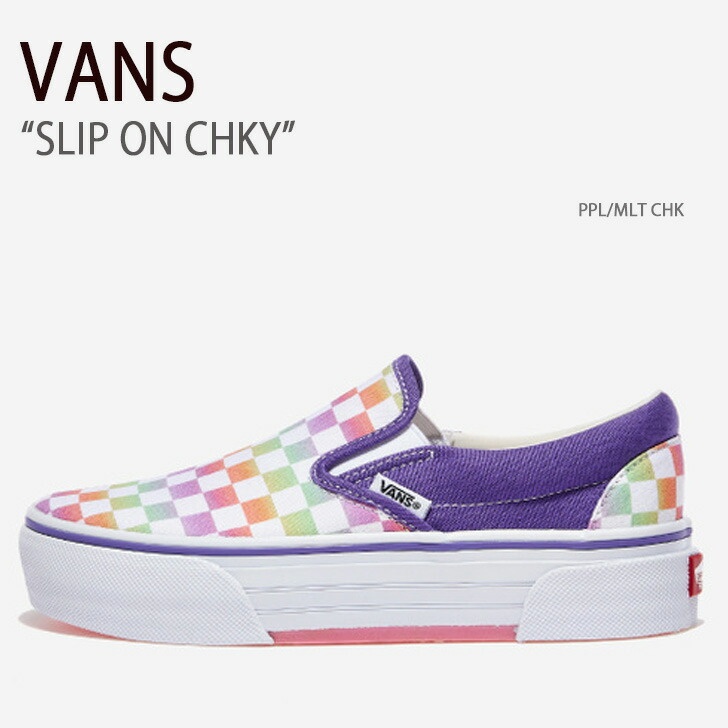 VANS バンズ スニーカー SLIP ON CHKY PPL MLT CHK V98CF RBW