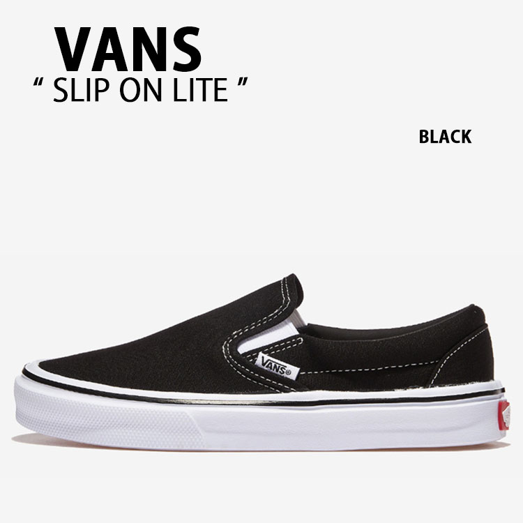 VANS バンズ スニーカー SLIP ON LITE BLACK WHITE V98