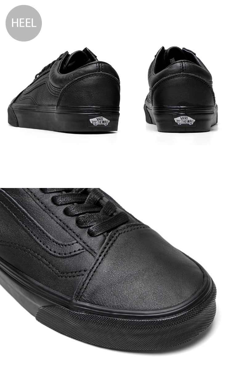 VANS レザーシューズ 黒 VANS バンズ スニーカー OLD SKOOL LEATHER BLACK VN0003Z6L3A