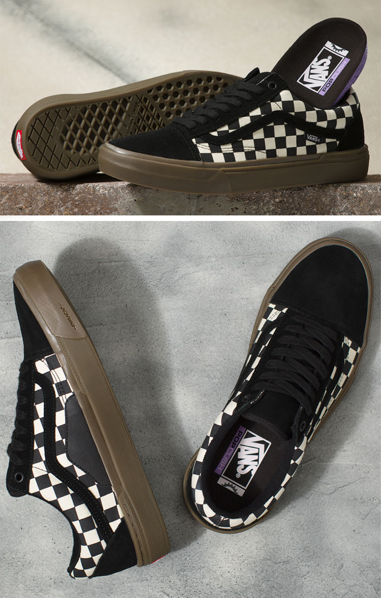 VANS バンズ スニーカー OLD SKOOL BMX CHECKERBOARD BLACK DARK GUM VN0005UZ39L1  オールドスクール チェッカーボード ブラック ガム メンズ レディース