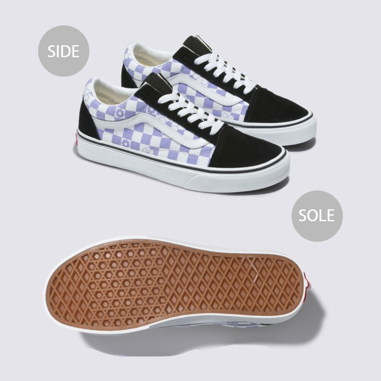Vans 紫 チェック柄 スニーカー 27センチ 751505 - メルカリ