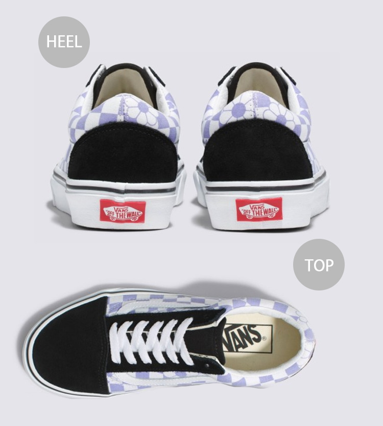 VANS バンズ スニーカー OLD SKOOL FLORAL CHECK LAVENDER BLACK