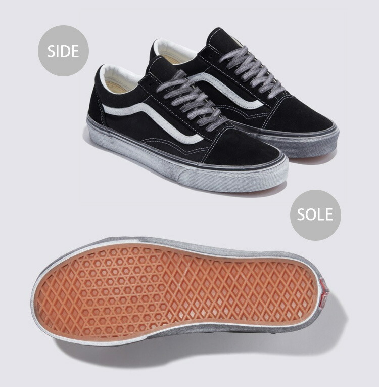 VANS バンズ スニーカー OLD SKOOL STRESSED BLACK WHITE