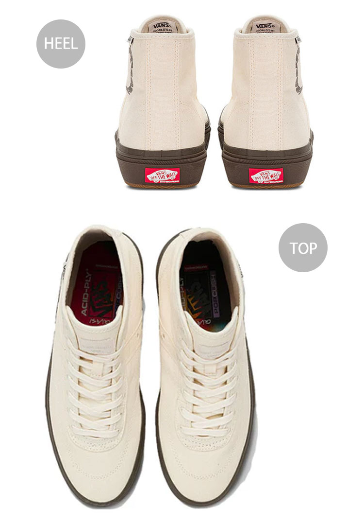 VANS バンズ スニーカー X QUASI CROCKETT HIGH DECON WHITE