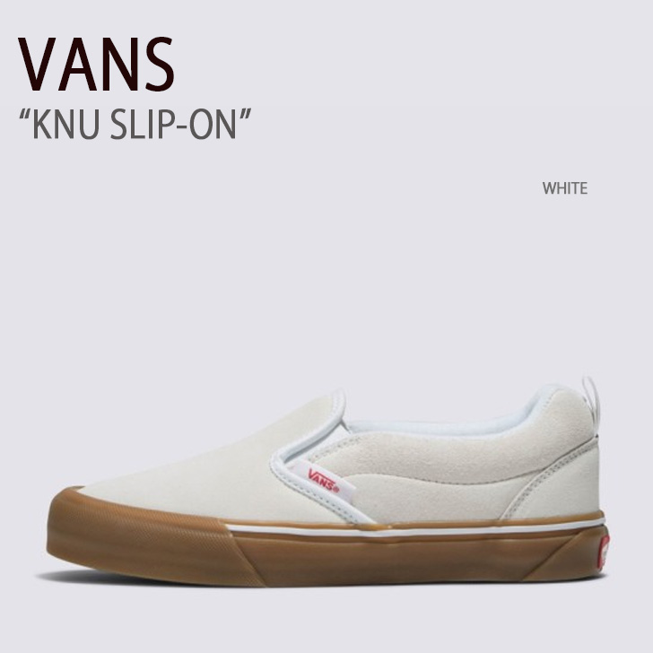 VANS バンズ スニーカー KNU SLIP-ON WHITE VN0009QDWHT ニュー