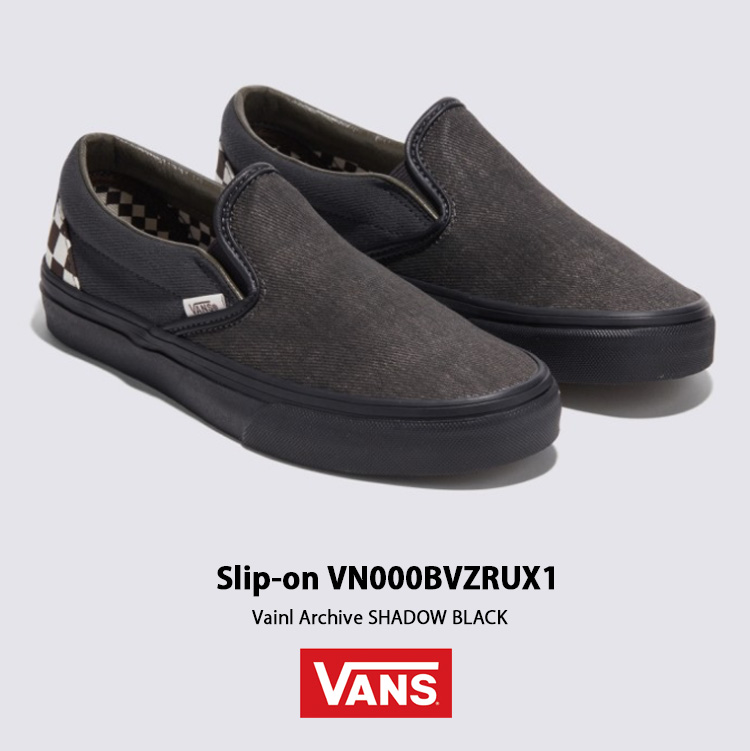 VANS バンズ スニーカー SLIP-ON Vainl Archive SHADOW BLACK