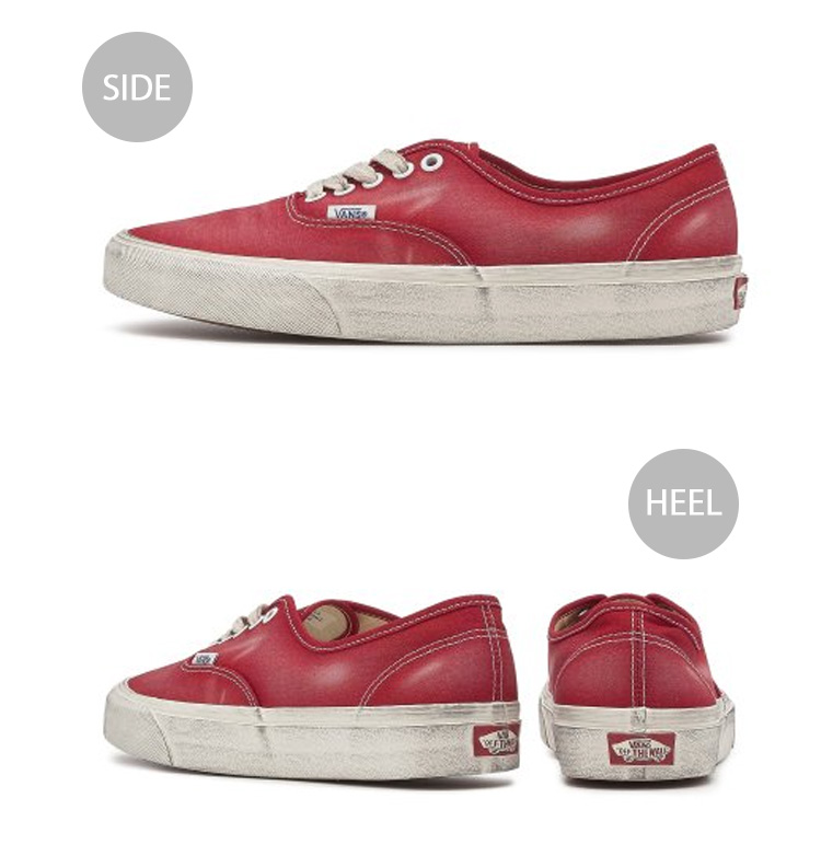 ◆VANS◆ Authentic Wave Washed Red New Vans Authentic Wave Washed Red Sneakers Low-Top Shoes