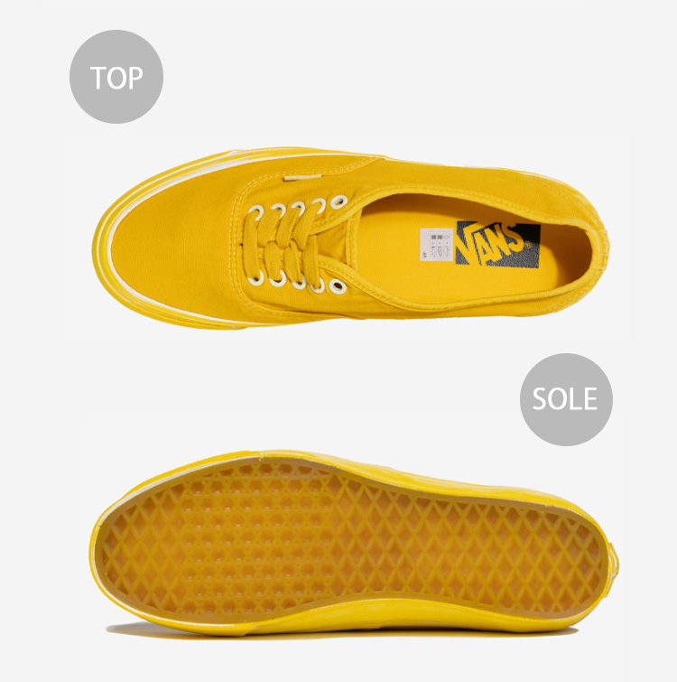 VANS バンズ スニーカー  AUTHENTIC REISSUE 44 LX DIP DYE LEMON CHROME VN000CQA85W VANS（ヴァンズ） バンズ スニーカー AUTHENTIC REISSUE 44 LX DIP DYE