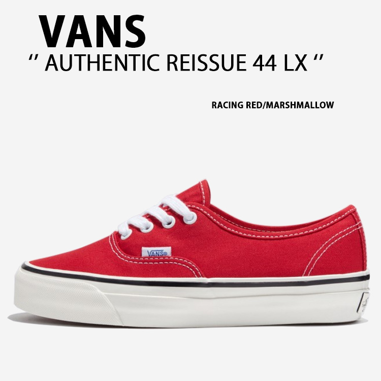 VANS バンズ スニーカー AUTHENTIC REISSUE 44 LX PREMIUM RACING RED MARSHMALLOW  VN000CQABOP オーセンティック リーシュ 44 LX プレミアム レーシングレッド