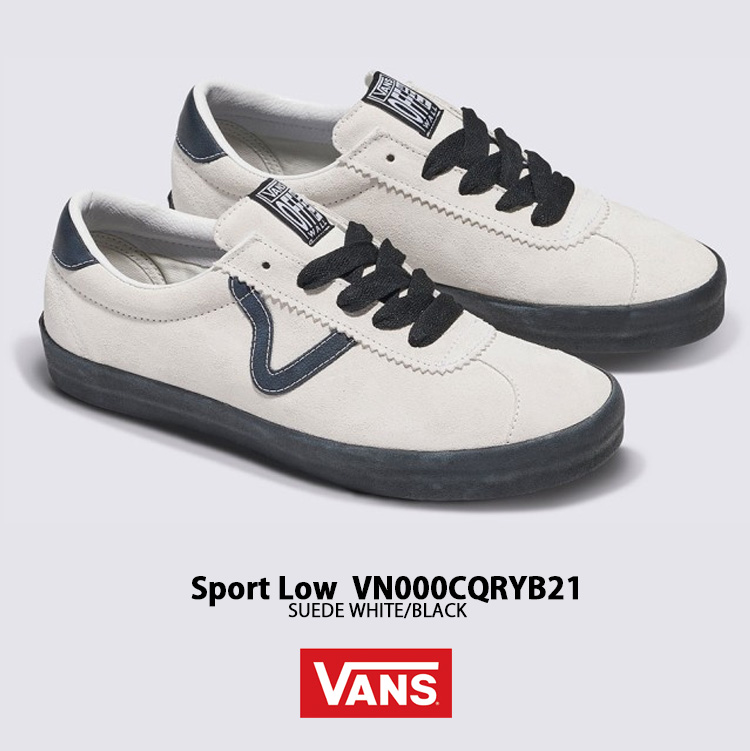VANS バンズ スニーカーSPORT LOW SUEDE WHITE BLACK