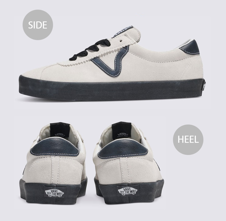 VANS バンズ スニーカーSPORT LOW SUEDE WHITE BLACK