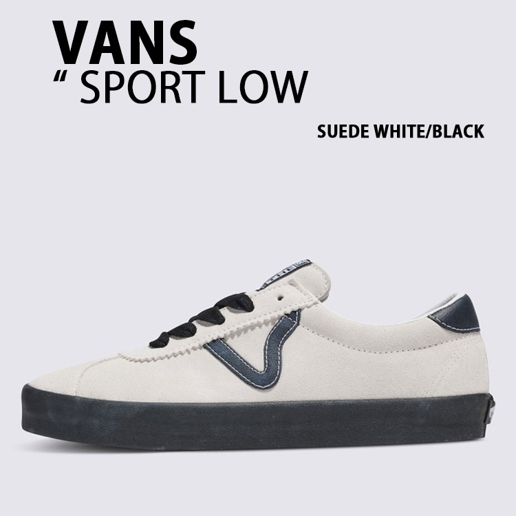 VANS バンズ スニーカーSPORT LOW SUEDE WHITE BLACK