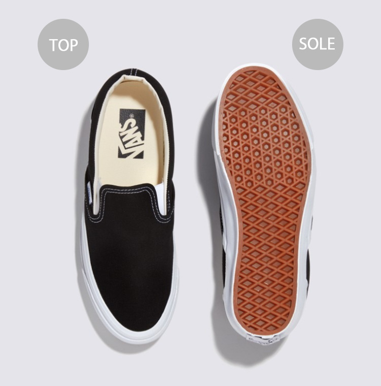 スニーカー VANS SNEAKER (VN000CSEBA2) VANS バンズ スニーカー SLIP-ON REISSUE 98 LX BLACK WHITE