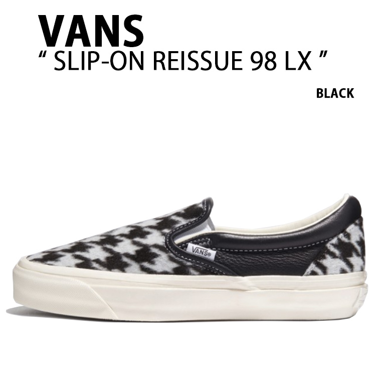 VANS バンズ スニーカー  SLIP-ON REISSUE 98 LX HOUNDSTOOTH BLACK VN000CSEBLK スリッポン リイシュー vn-vn000cseblk.jpg