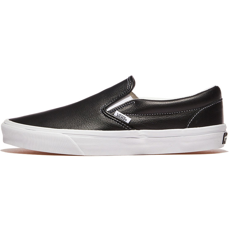 VANS バンズ スニーカー CLASSIC SLIP-ON LEATHER BLACK TRUE