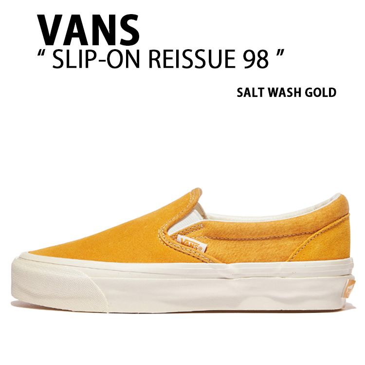 VANS バンズ スニーカー SLIP-ON REISSUE 98 SALT WASH GOLD