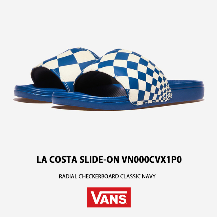 VANS★CHECKERBOARD LA COSTA SLIDE-ON★兼用 Vans | La Costa Slide-On Checkerboard True White/Black Sandals