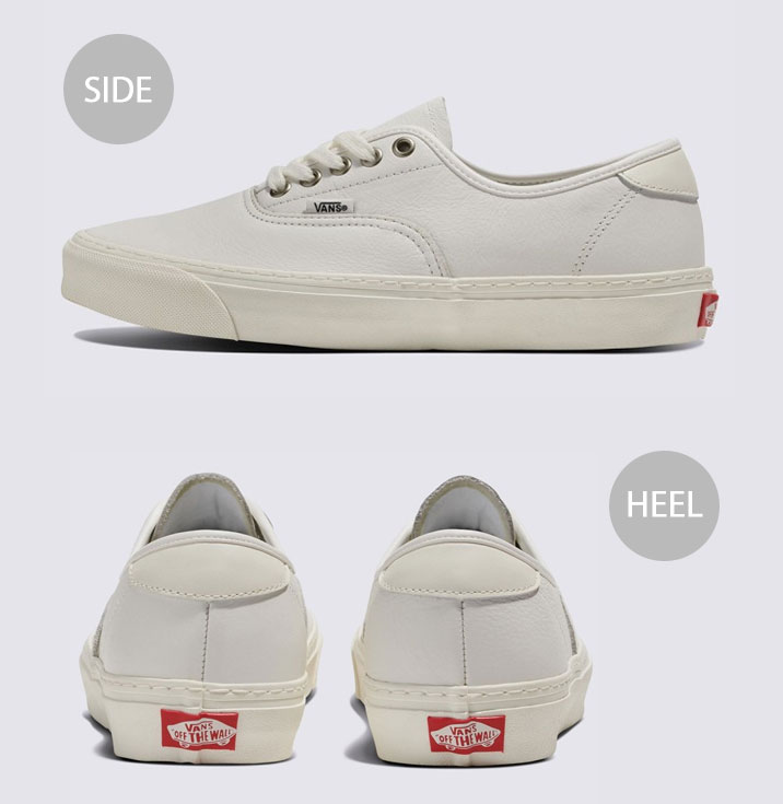 スニーカー ^VANS^ Authentic Luxe Blanc VN000CZKOUN1 Authentic Lux Leather Shoes in White| Vans DK