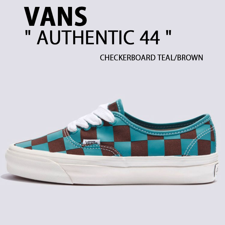 VANS バンズ スニーカー AUTHENTIC 44 CHECKERBOARD TEAL BROWN