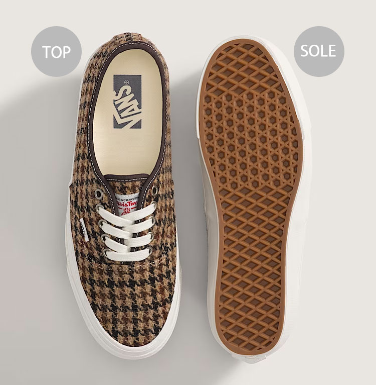 Harris Tweed × Vans Premium Authentic 黒白